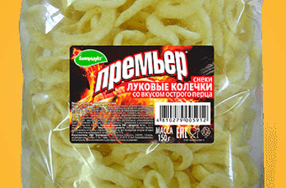 Снеки. Луковые колечки "Премьер" со вкусом острого перца